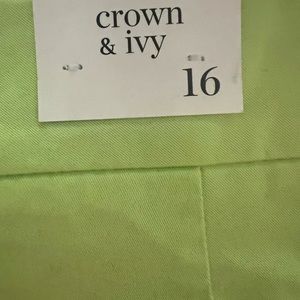 Lime green Crown and Ivy shorts